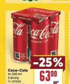 Billa Coca cola 4 x 330 ml nabídka