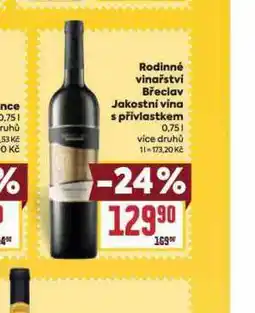 Billa Rodinné vinařství břeclav nabídka