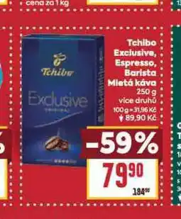Billa Tchibo exclusive, espresso, barista mletá káva nabídka