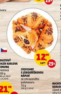 Penny Market Croissant s lískooříškovou náplní nabídka