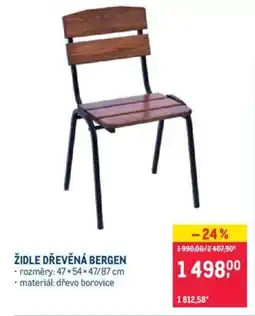 Makro ŽIDLE DŘEVĚNÁ BERGEN nabídka