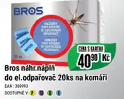 Tamda Foods Bros náhr.náplň do el.odpařovač 20ks na komáři nabídka