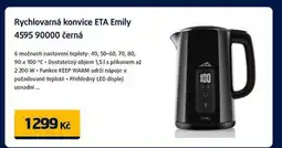 Datart Rychlovarná konvice ETA Emily 4595 90000 cerna nabídka