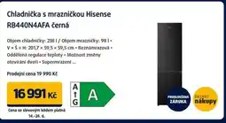 Datart Chladnička s mrazničkou Hisense RB440N4AFA černá nabídka