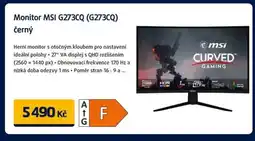 Datart Monitor MSI G273CQ (G273CQ) černý nabídka