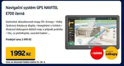 Navigační systém GPS NAVITEL E700 černá