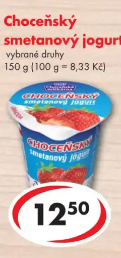 CBA Choceňský smetanový jogurt nabídka