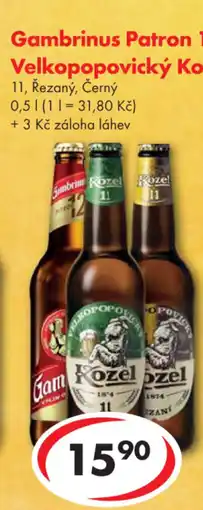 CBA Gambrinus Patron 12, Velkopopovický Kozel nabídka