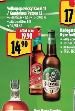 Albert Pivo velkopopovický kozel 11 nabídka
