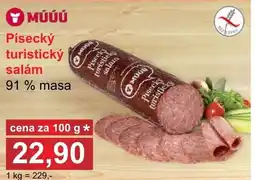 PLUS JIP Písecký turistický salám 91 % masa nabídka