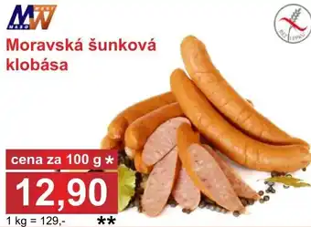 PLUS JIP Moravská šunková klobása nabídka