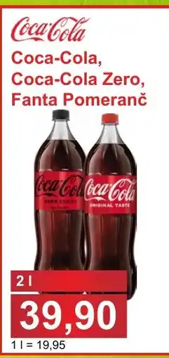 PLUS JIP Coca-Cola, Coca-Cola Zero, Fanta Pomeranč 2l nabídka