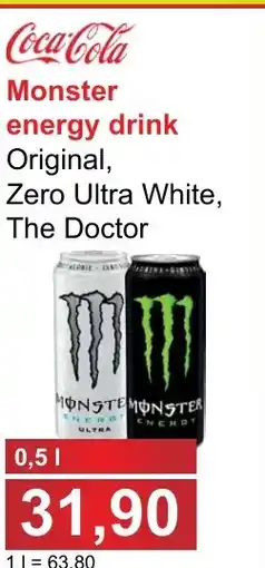 PLUS JIP Monster energy drink Original, Zero Ultra White, The Doctor 0.5l nabídka