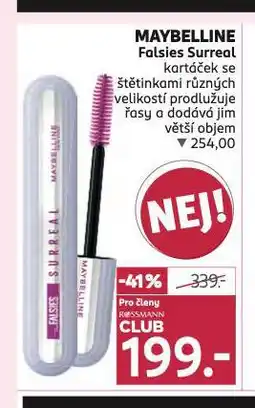 Rossmann Maybelline řasenka nabídka