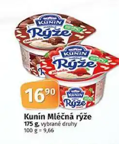 Coop Kunín mléčná rýže nabídka