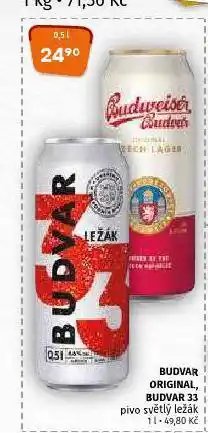 Terno Pivo budweiser budvar nabídka