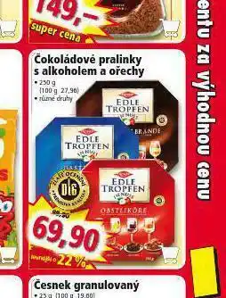 Norma Čokoládové pralinky s alkoholem a ořechy nabídka