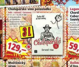 Norma Chalupářské víno polosladké nabídka