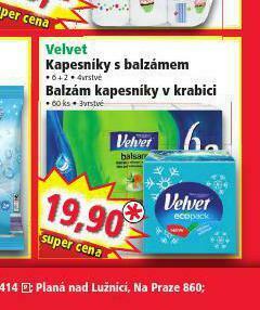 Norma Velvet balzám kapesníky v krabici nabídka