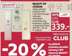 Rossmann Beauty of joseon krém nabídka