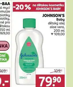 Rossmann Johnson´s baby dětský olej nabídka