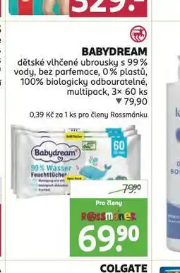 Rossmann Babydream dětské vlhčené ubrousky nabídka