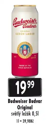 Qanto Budweiser Budvar Original světlý ležák 0,5L nabídka
