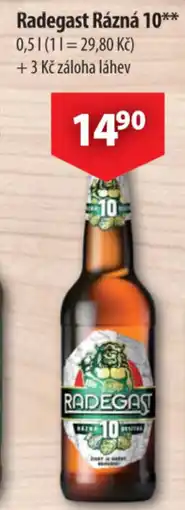 CBA Radegast Rázná 10 0.5L nabídka