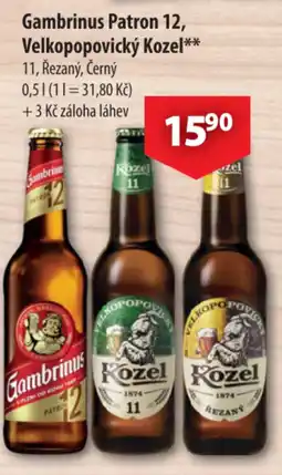 CBA Gambrinus Patron 12, Velkopopovický Kozel 0.5L nabídka