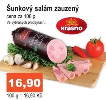 COOP DISKONT Šunkový salám zauzený nabídka