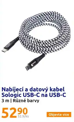 Action Nabíjecí a datový kabel Sologic USB-C na USB-C nabídka