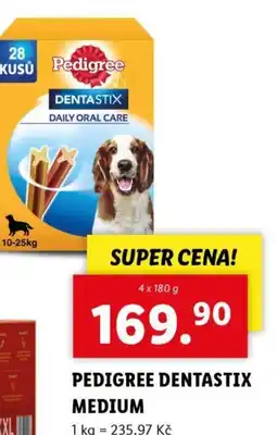 Lidl PEDIGREE DENTASTIX MEDIUM nabídka