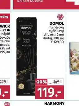 Rossmann Domol interiérový tyčinkový difuzér nabídka