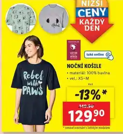 Lidl Noční košile nabídka