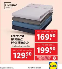 Lidl Žerzejové napínací prostěradlo 180-200 x 200 cm nabídka