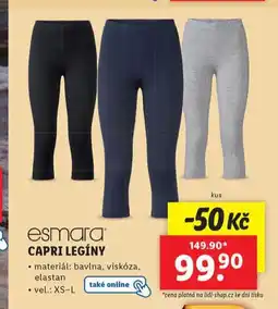 Lidl Capri legíny nabídka