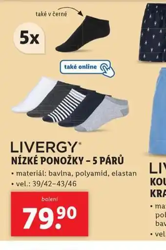 Lidl Nízké ponožky nabídka