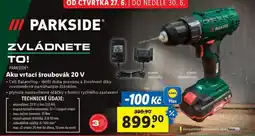 Lidl Aku vrtací šroubovák 20 v nabídka