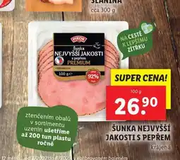 Lidl Šunka nejvyšší jakosti s pepřem nabídka