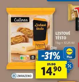 Lidl Listové těsto nabídka