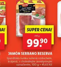 Lidl Jamón serrano nabídka