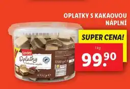 Lidl Oplatky s kakaovou náplní nabídka