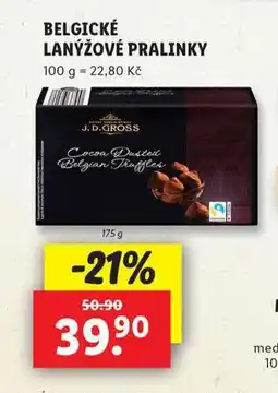 Lidl Belgické lanýžové pralinky nabídka