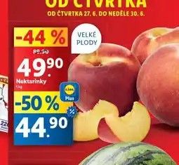Lidl Nektarinky nabídka