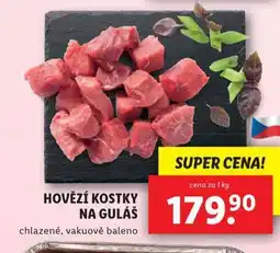 Lidl Hovězí kostky na guláš nabídka