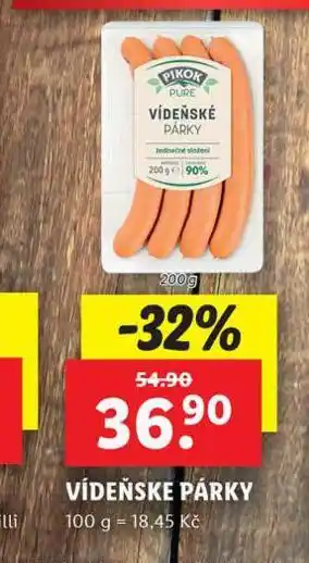 Lidl Vídeňské párky nabídka