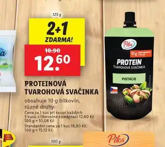 Lidl Proteinová tvarohová svačinka nabídka