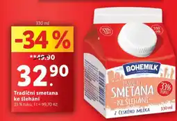 Lidl Tradiční smetana ke šlehání nabídka