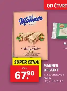 Lidl Manner oplatky nabídka