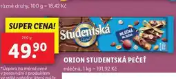 Lidl Orion studentská pečeť nabídka